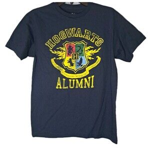 Harry Potter Hogwarts Alumni Graphic Tee Shirt Kids Youth Large Crest School NEW